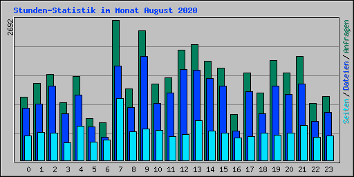 Stunden-Statistik im Monat August 2020