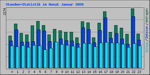 Stunden-Statistik im Monat Januar 2026