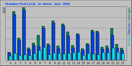 Stunden-Statistik im Monat Juni 2026